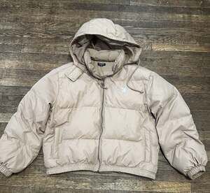 Playboy x Pacsun Tan Puffer Jacket in size M/L.